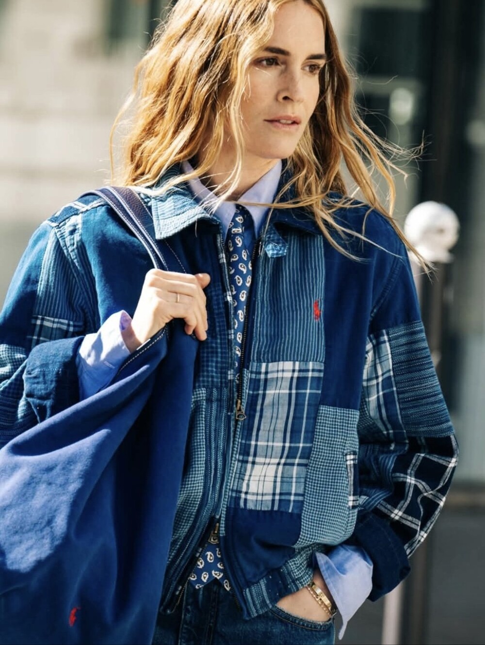 Ralph Lauren Blue Patchwork Denim Jacket